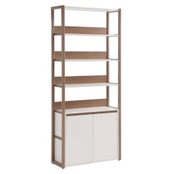 Regał BOREO 80 cm – Kaszmir/Cappuccino z Szafką i Półkami
