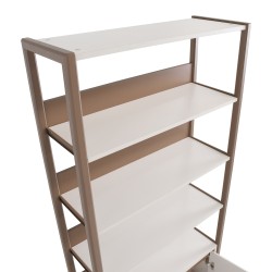 Regał BOREO 80 cm – Kaszmir/Cappuccino z Szafką i Półkami