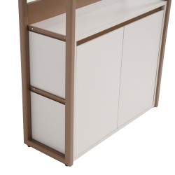Regał BOREO 80 cm – Kaszmir/Cappuccino z Szafką i Półkami