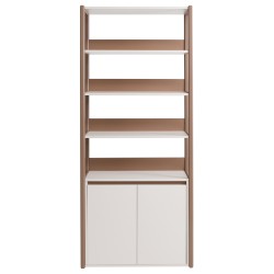 Regał BOREO 80 cm – Kaszmir/Cappuccino z Szafką i Półkami