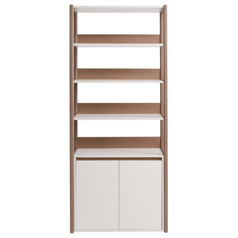 Regał BOREO 80 cm – Kaszmir/Cappuccino z Szafką i Półkami
