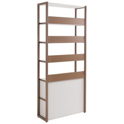 Regał BOREO 80 cm – Kaszmir/Cappuccino z Szafką i Półkami