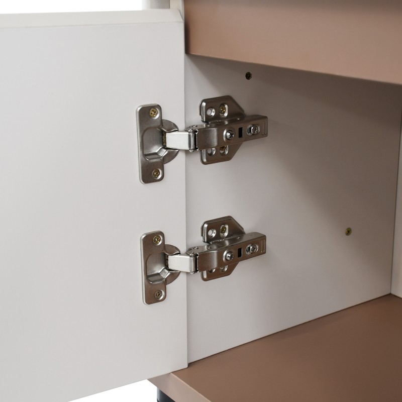 Garderoba BOREO 125 cm z Lustrem – 2 Drzwi, Metalowy Stelaż