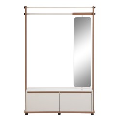 Garderoba BOREO 125 cm z Lustrem – 2 Drzwi, Metalowy Stelaż