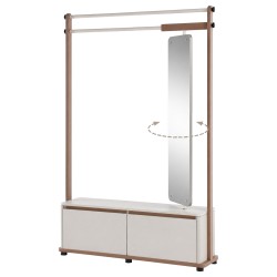 Garderoba BOREO 125 cm z Lustrem – 2 Drzwi, Metalowy Stelaż