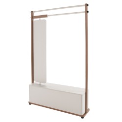 Garderoba BOREO 125 cm z Lustrem – 2 Drzwi, Metalowy Stelaż