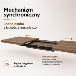 Stół AXIS 160–240 cm – Rozkładany Stół z Metalowym Stelażem