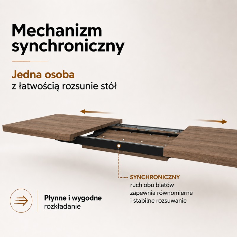 Stół TAVERO 160-240 cm – rozkładany stół
