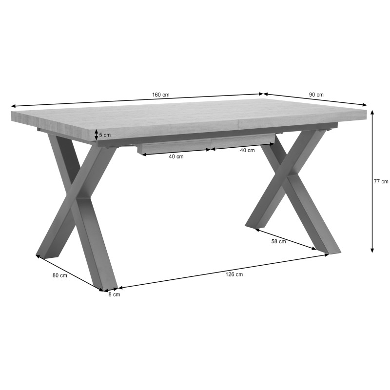Stół TAVERO 160-240 cm – rozkładany stół
