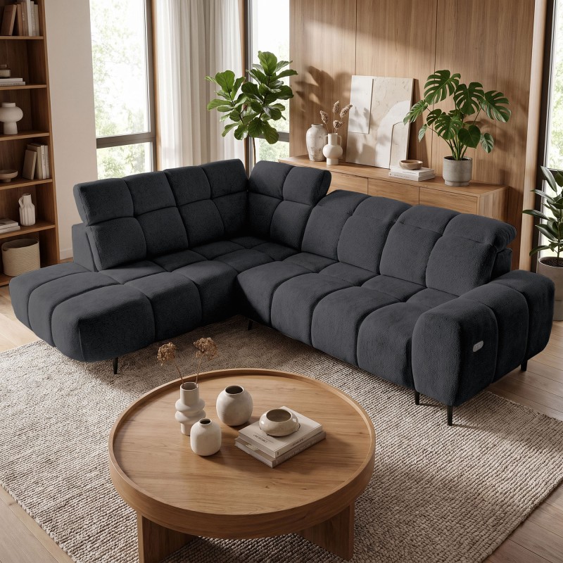 Narożnik SENZO 275x225 cm – Regulowane Siedzisko i Zagłówki