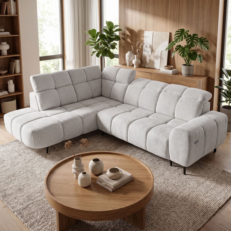 Narożnik SENZO 275x225 cm – Regulowane Siedzisko i Zagłówki