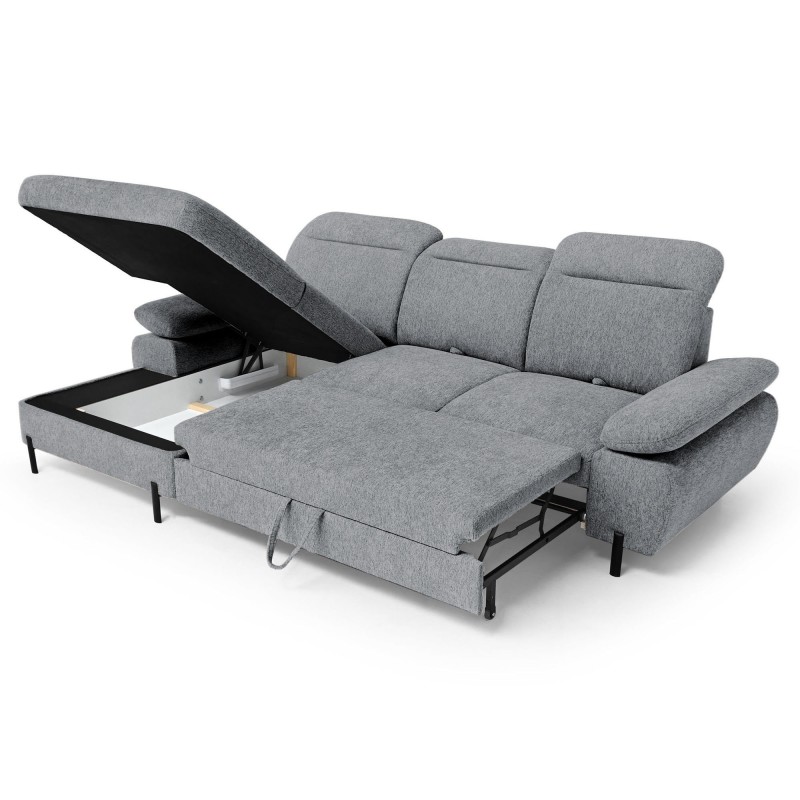 Narożnik SORA MINI 285x190 cm – Funkcja Spania, Pojemnik