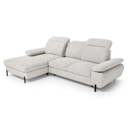 Narożnik SORA MINI 285x190 cm – Funkcja Spania, Pojemnik