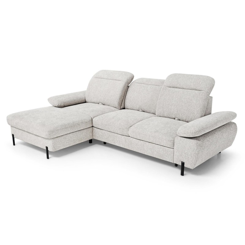 Narożnik SORA MINI 285x190 cm – Funkcja Spania, Pojemnik