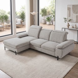 Narożnik SORA MINI 285x190 cm – Funkcja Spania, Pojemnik