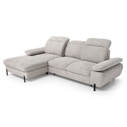 Narożnik SORA MINI 285x190 cm – Funkcja Spania, Pojemnik