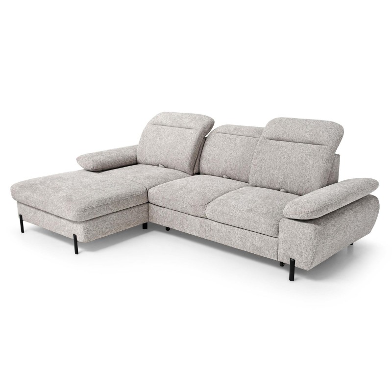 Narożnik SORA MINI 285x190 cm – Funkcja Spania, Pojemnik