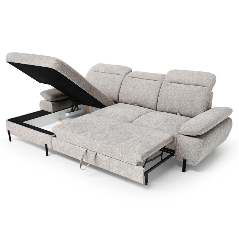 Narożnik SORA MINI 285x190 cm – Funkcja Spania, Pojemnik