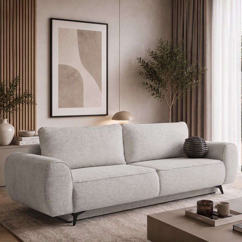 Sofa VITO 256 cm z funkcją spania i pojemnikiem | 200×144 cm