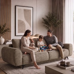 Sofa VITO 256 cm z funkcją spania i pojemnikiem | 200×144 cm