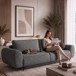Sofa VITO 256 cm z funkcją spania i pojemnikiem | 200×144 cm