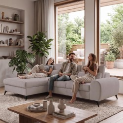 Narożnik MILAN L 270 cm z funkcją spania i pojemnikiem