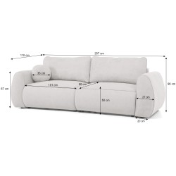Sofa narożna BRAVO z funkcją spania 140x200 cm
