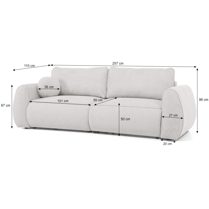 Sofa narożna BRAVO z funkcją spania 140x200 cm