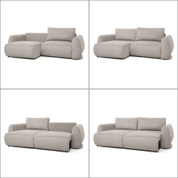 Sofa narożna BRAVO z funkcją spania 140x200 cm