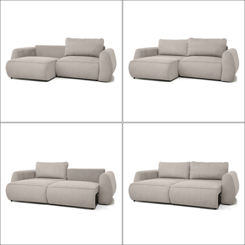 Sofa narożna BRAVO z funkcją spania 140x200 cm