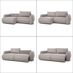 Sofa narożna BRAVO z funkcją spania 140x200 cm