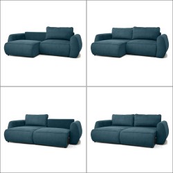 Sofa narożna BRAVO z funkcją spania 140x200 cm