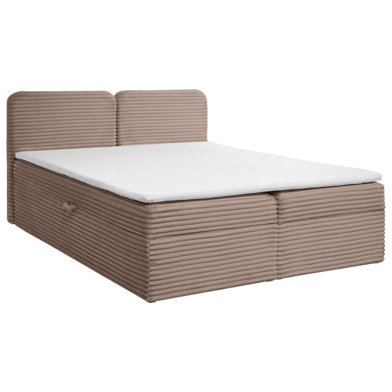Łóżko kontynentalne LARS 140/160/180x200 – materac H3 + topper