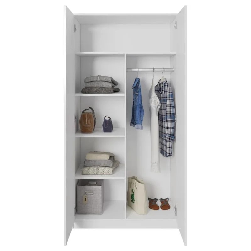Szafa z drzwiami uchylnymi CLASSIC 90 cm – drążek i półki