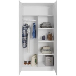 Szafa z drzwiami uchylnymi CLASSIC 90 cm – drążek i półki
