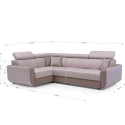 Narożnik z funkcją spania MILO ❤︎ BeautySofa24.pl