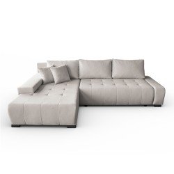 Narożnik z funkcją spania Draco L  Barrel  beż packshot lewy