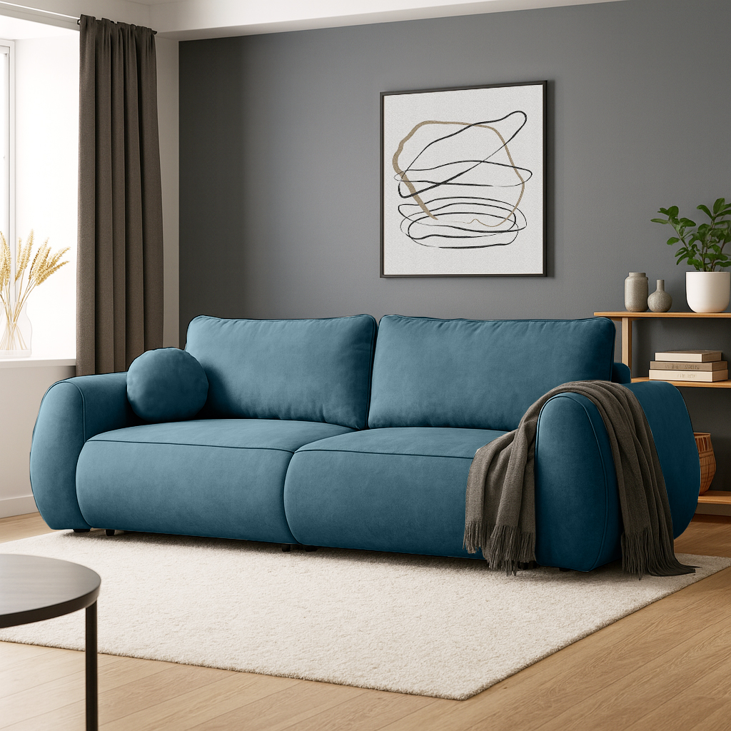 Sofa narożna BRAVO w nowoczesnym salonie