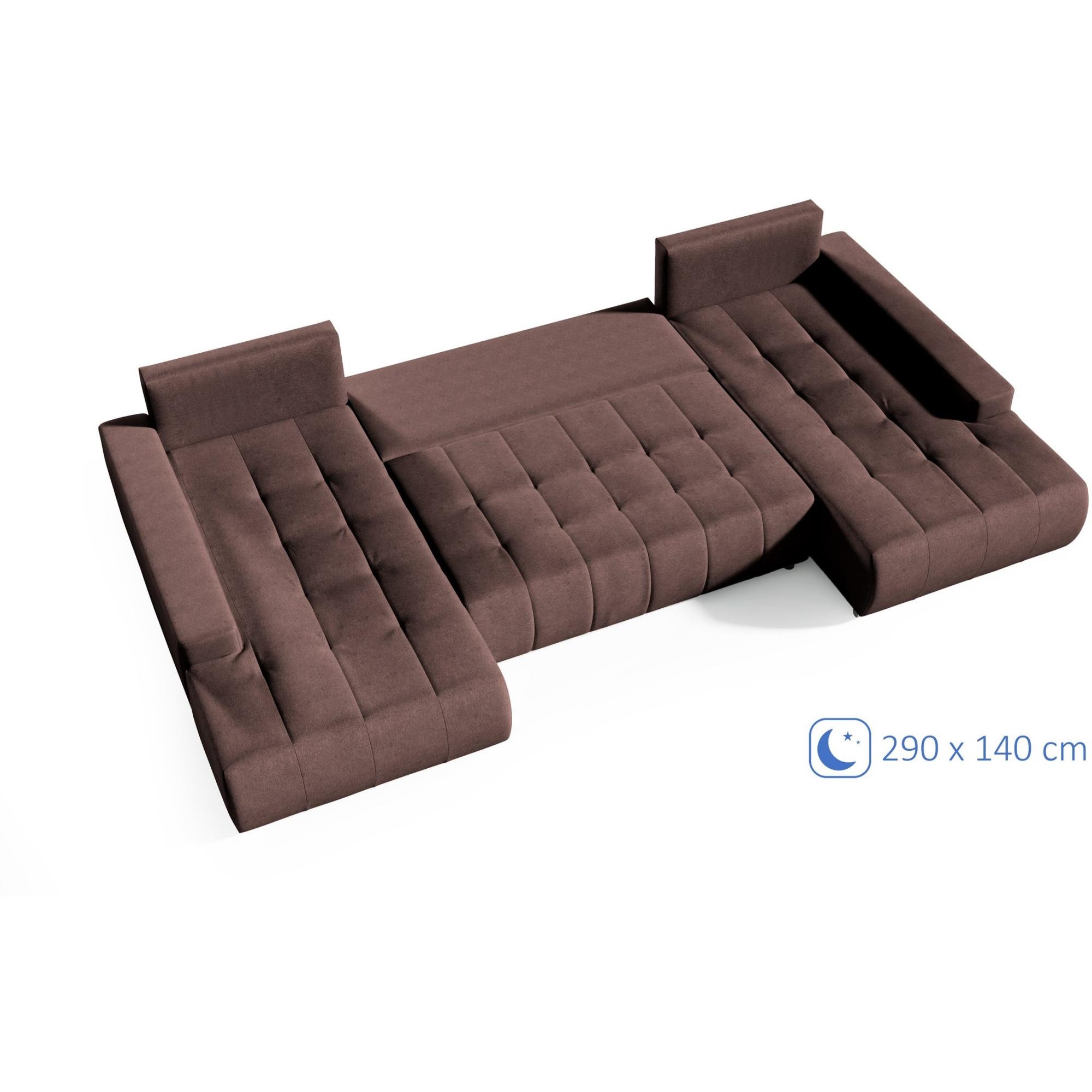 Narożnik DRACO U rozkładany – powierzchnia spania 290x140 cm