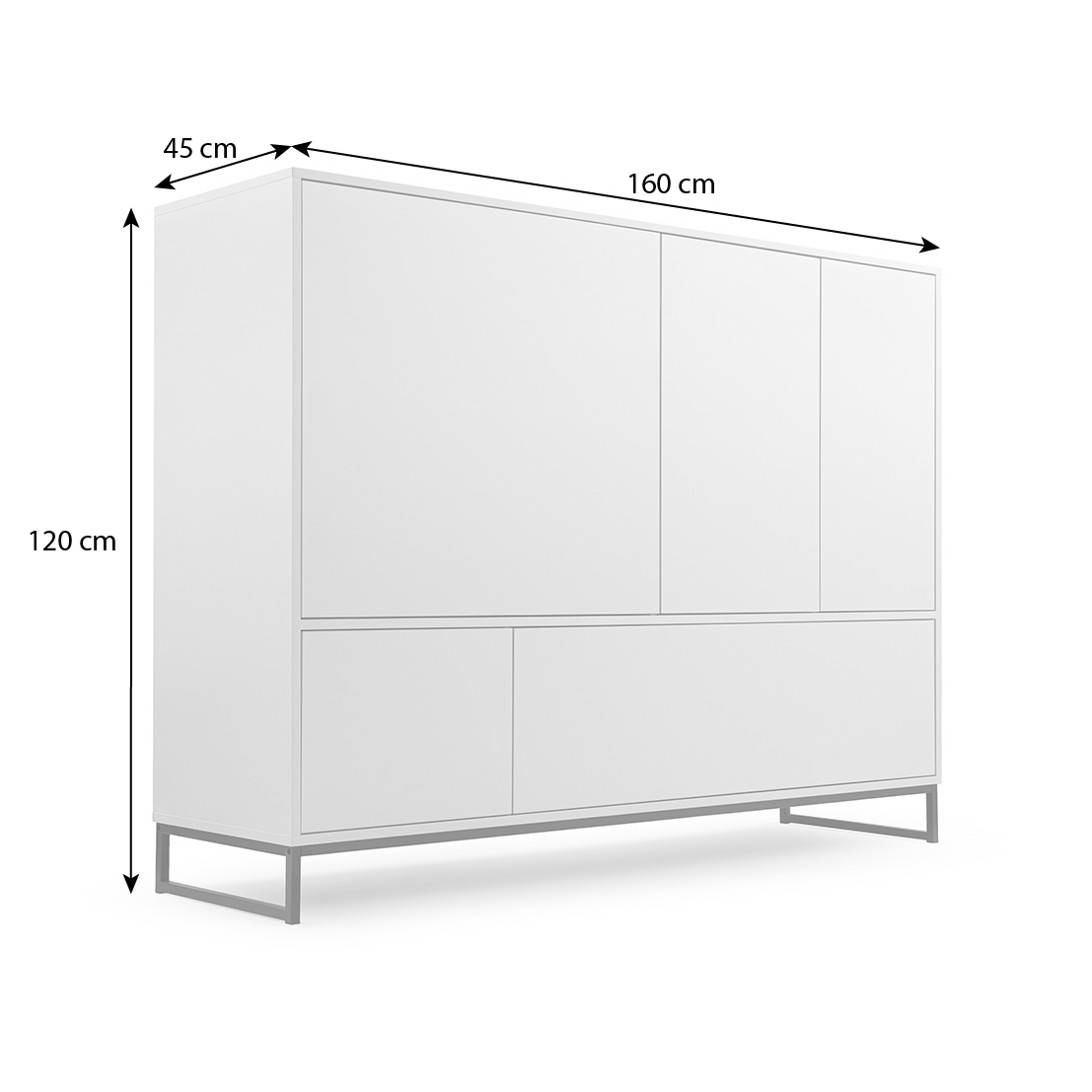 Komoda GIANA – wymiary 160x45x120 cm