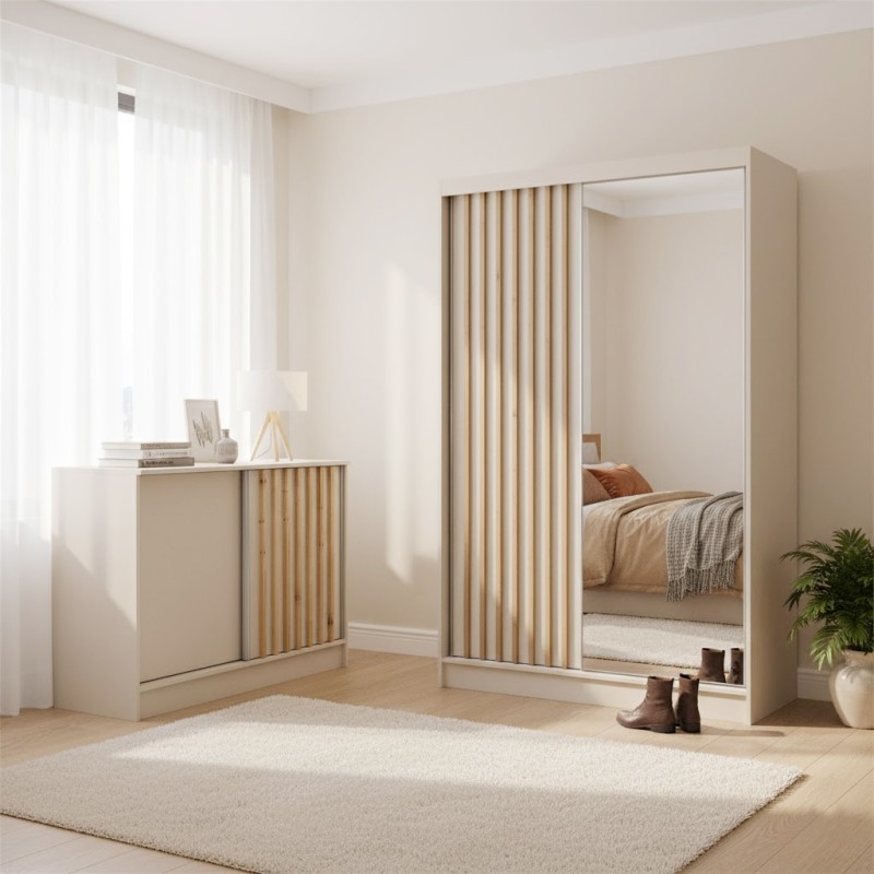 Komoda HORIZON – dekoracyjne lamele na froncie