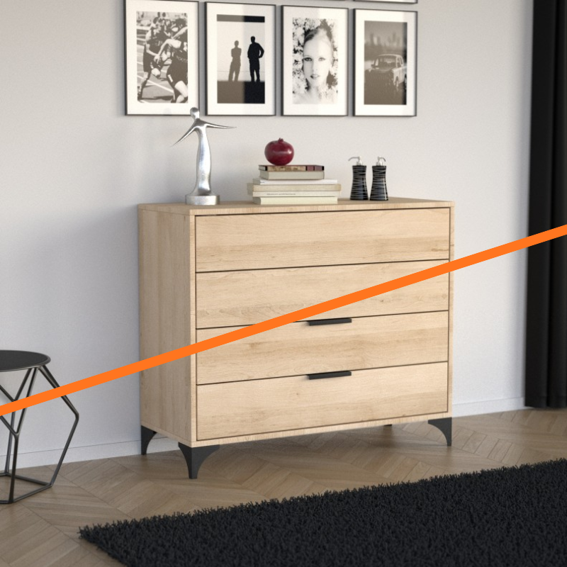 Komoda HOME 4SZ – dostępne warianty wykończenia