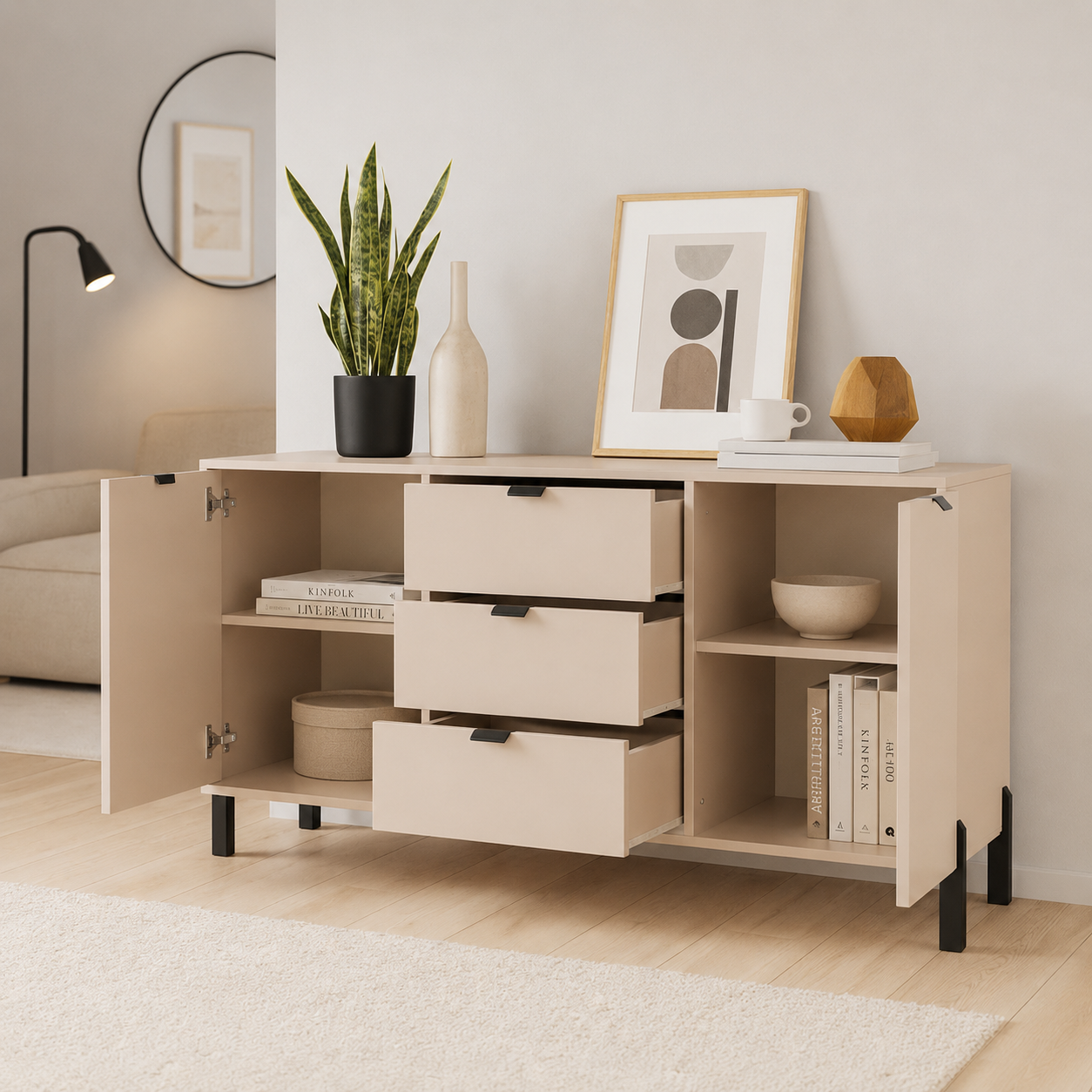 Komoda CORTINA – nowoczesny design do salonu i sypialni