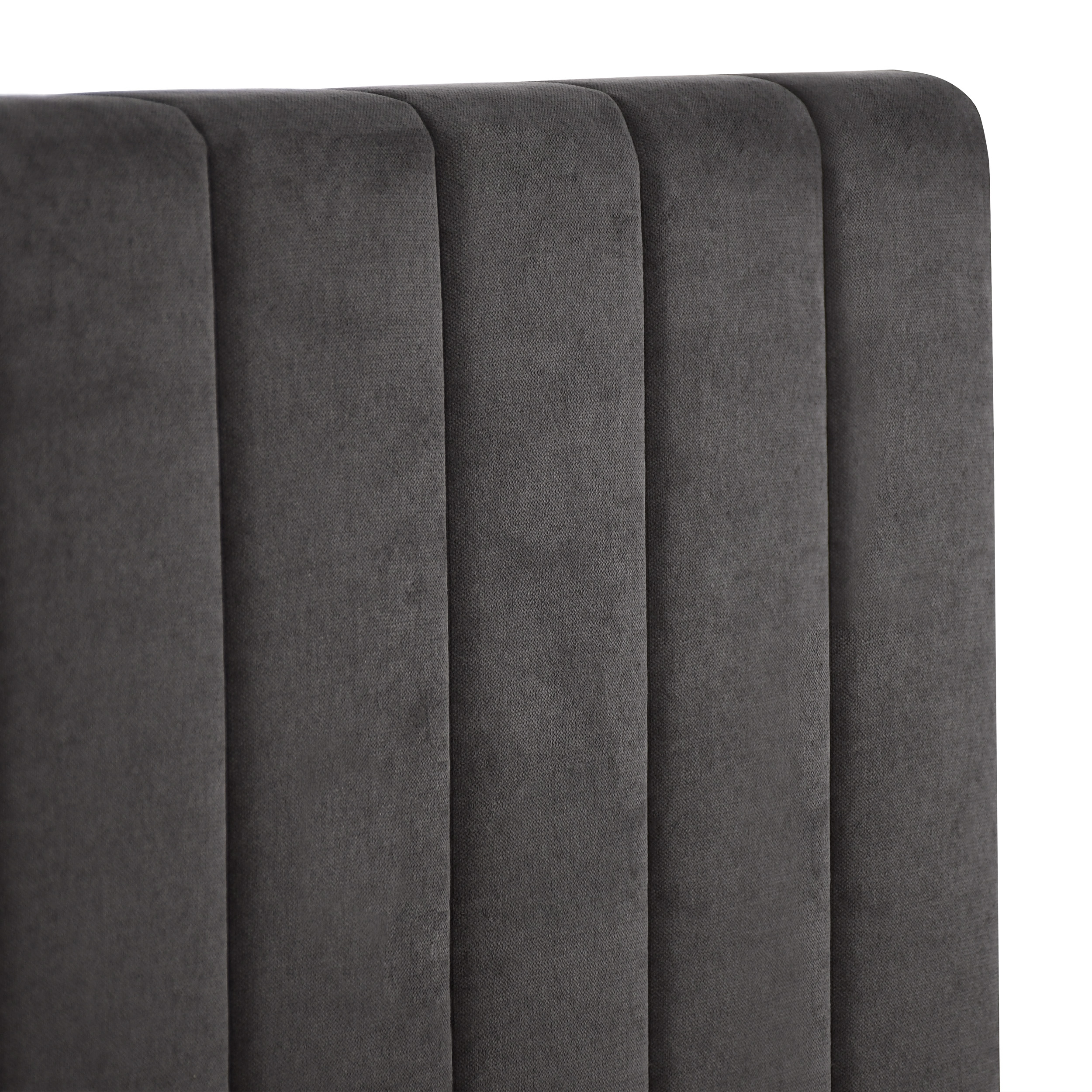 Tkanina Taslan Velvet Grey w łóżku MELVIO