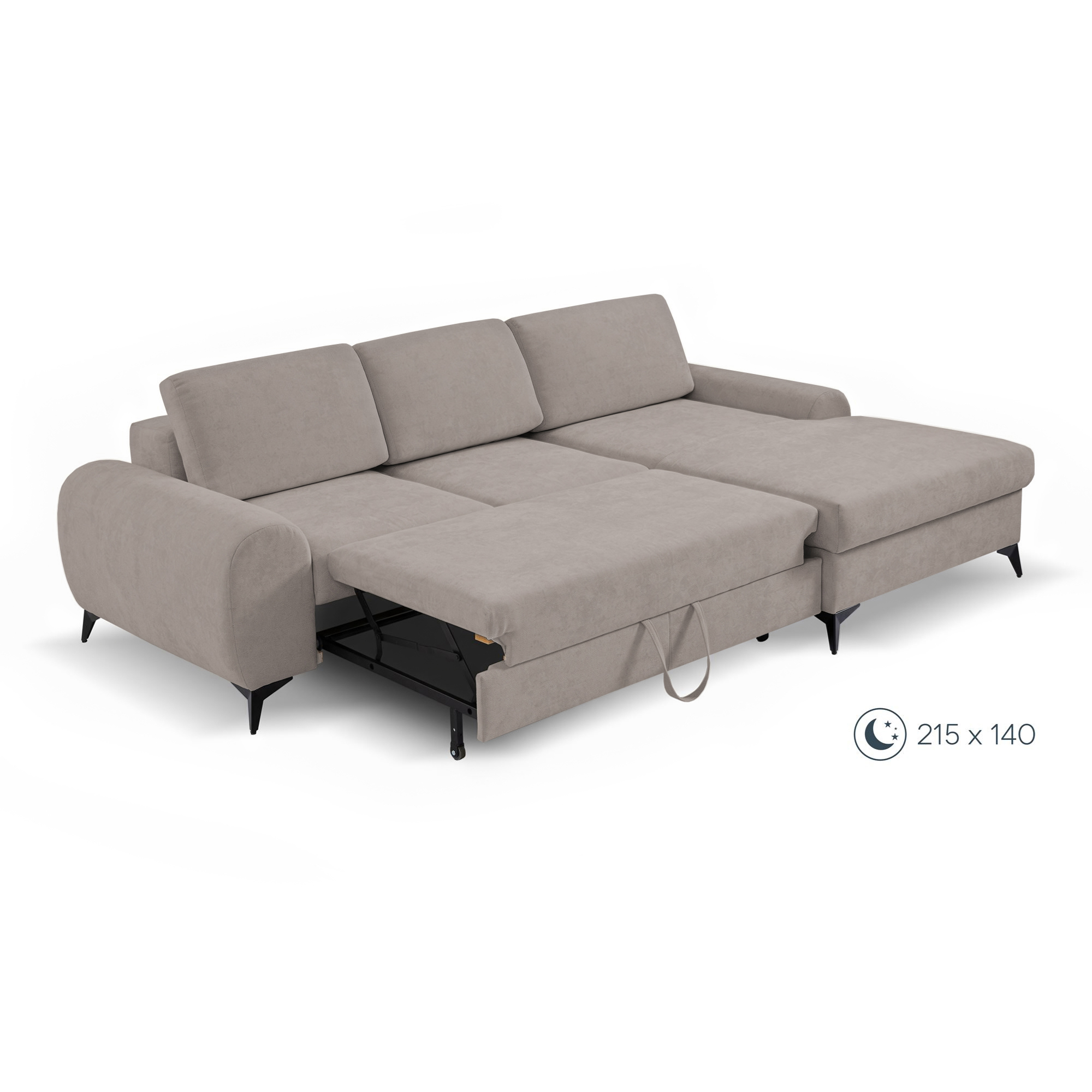 Narożnik MILAN L z funkcją spania DELFIN 215x140 cm