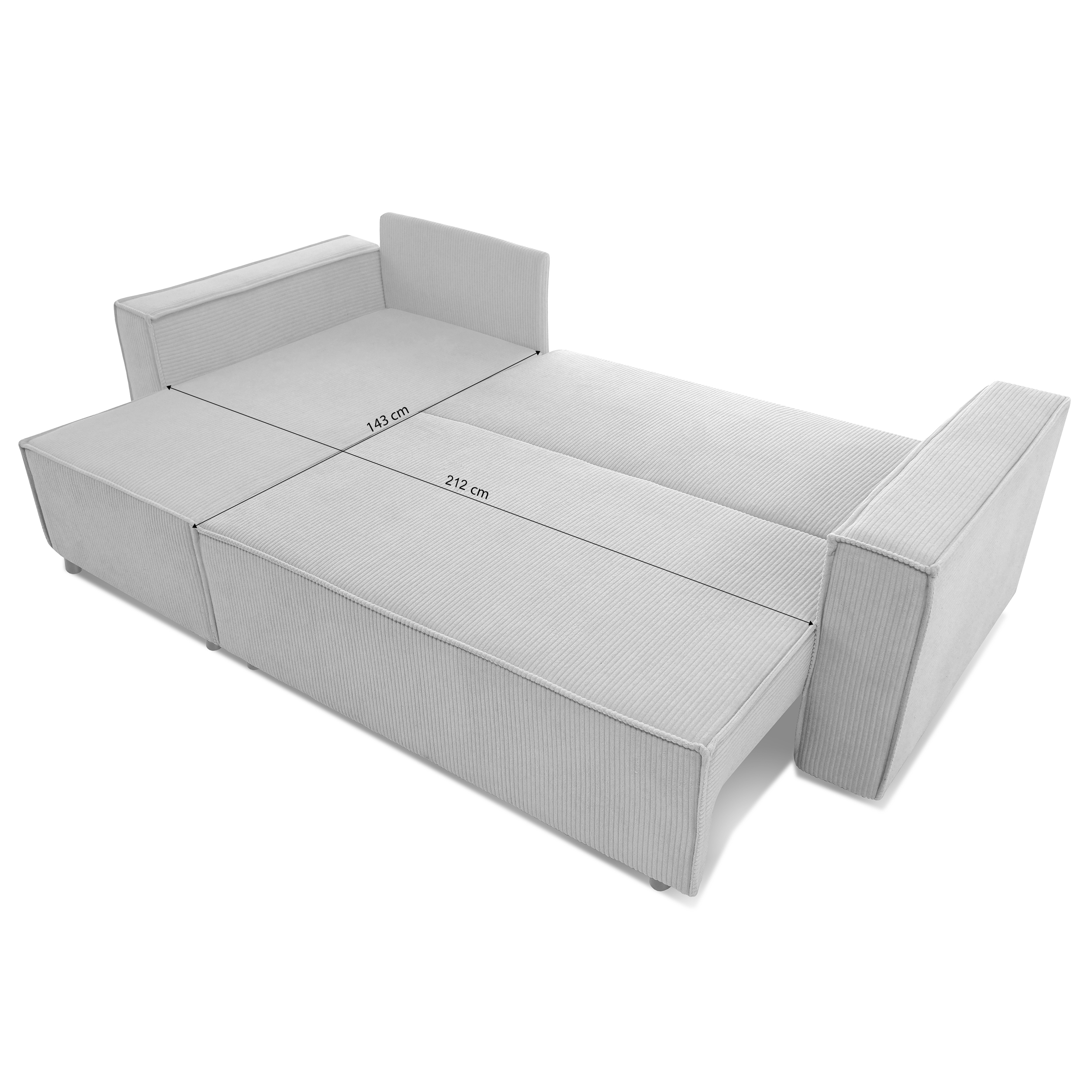 Narożnik NEAPOL rozkładany – funkcja spania 143x212 cm