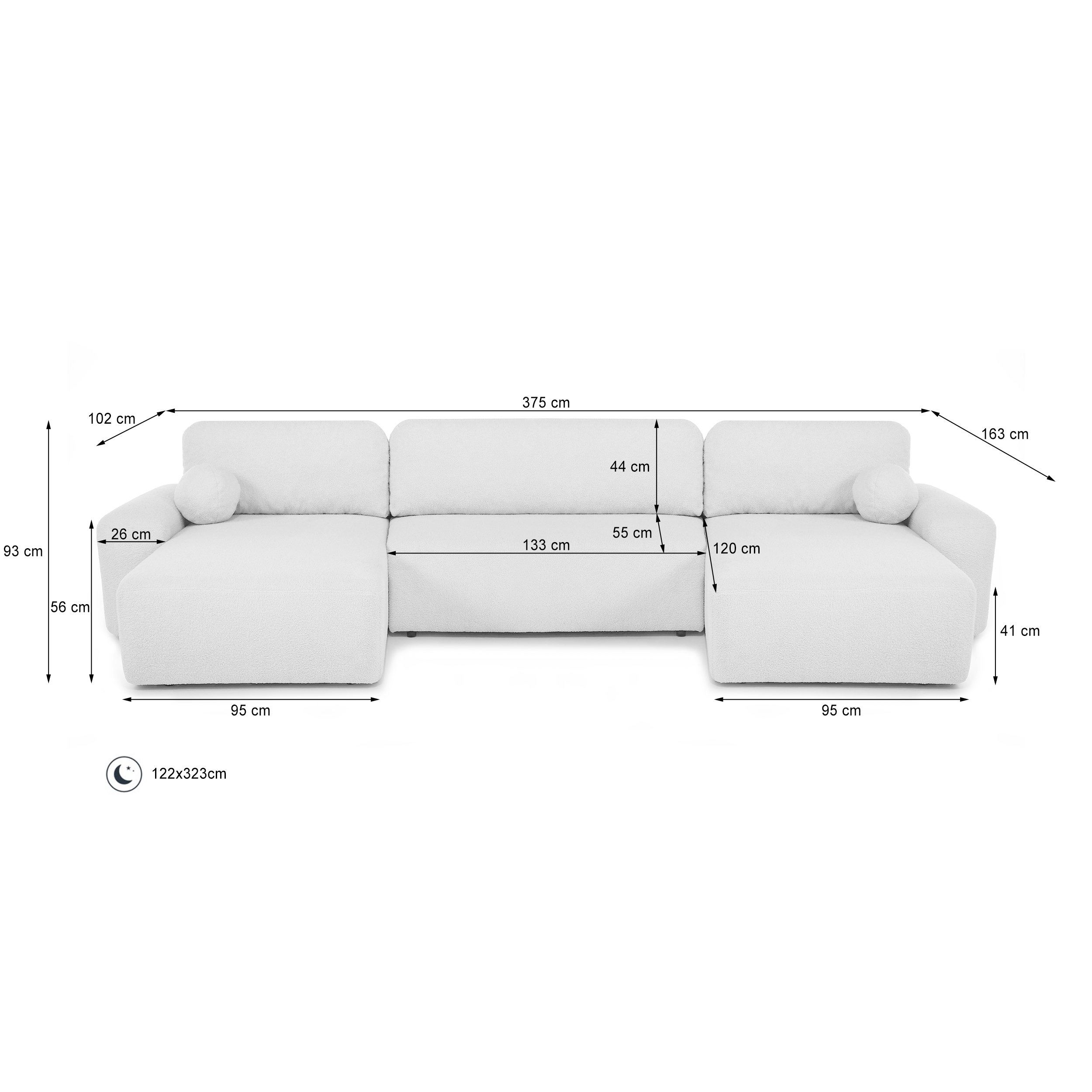 Wymiary narożnika NOEL U