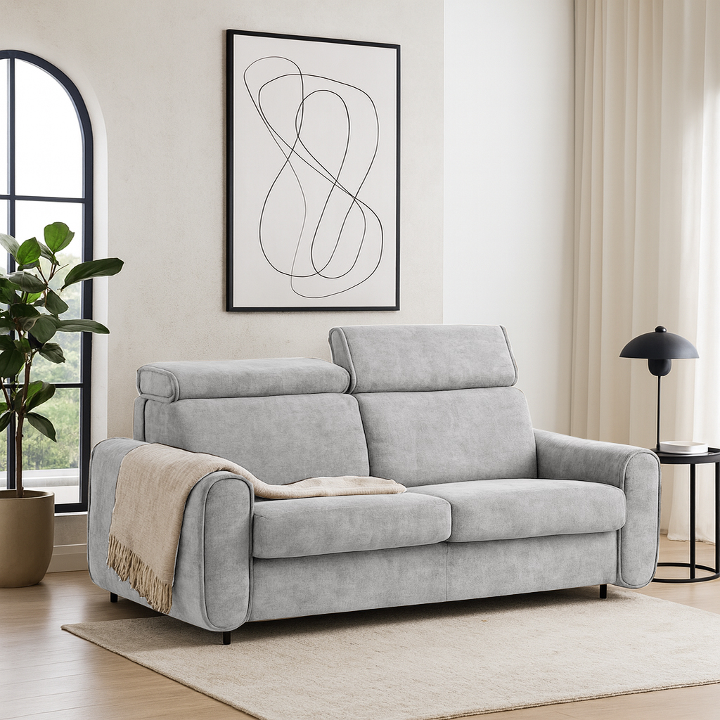 Sofa PAVARTI z funkcją spania w nowoczesnym salonie