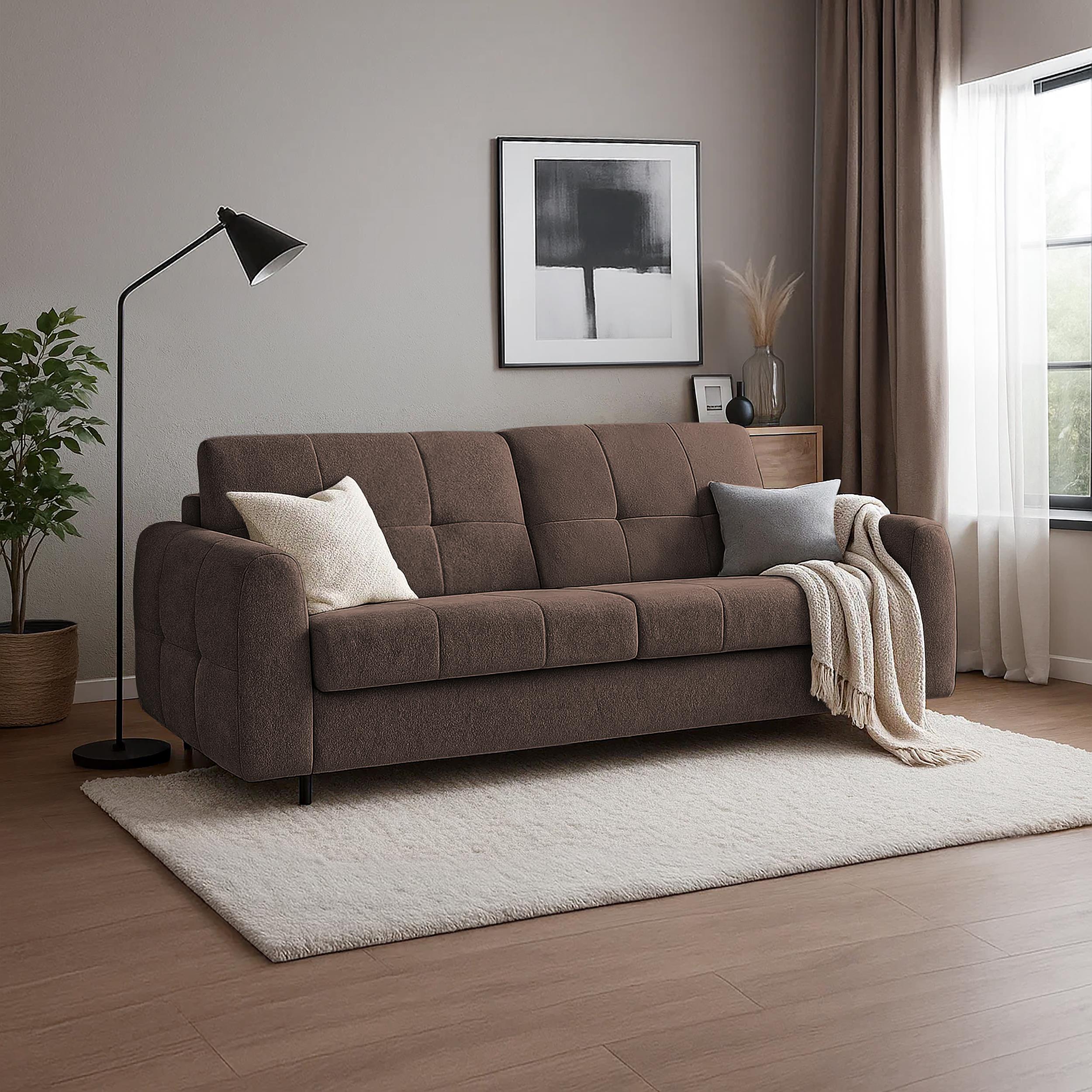 Sofa PIREUS – nowoczesna sofa 3-osobowa z funkcją spania