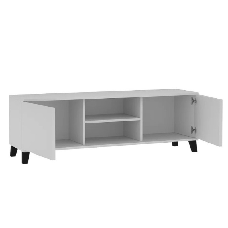 Zawias z funkcją cichego domyku w szafce RTV HOME